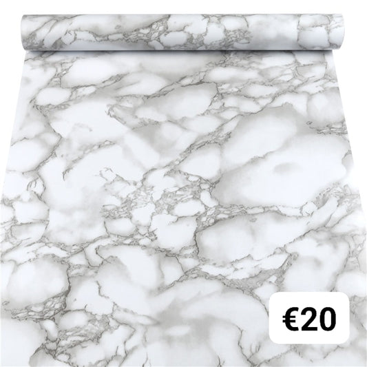 📢 50% Off This Roll Today €10 White Marble