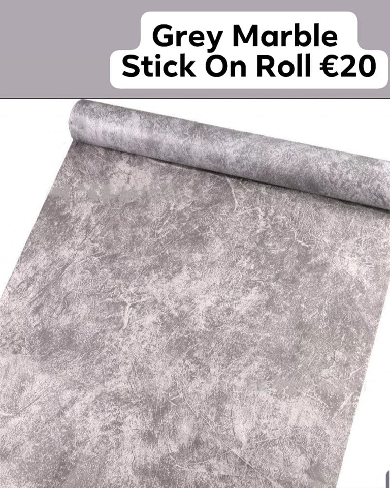 Grey Marble Effect Stick On Roll