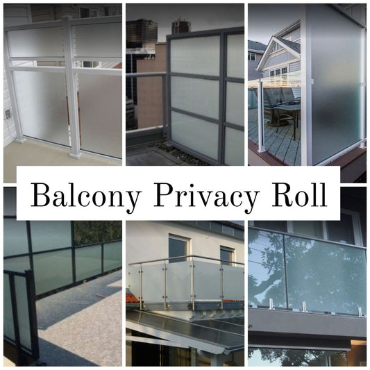 Balcony Privacy Glass Stick on Roll