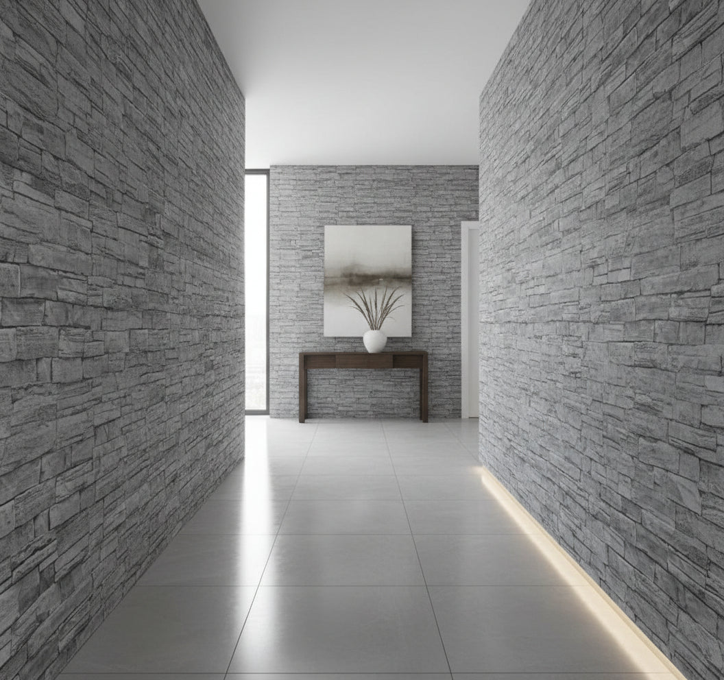 Grey Brick Wallpaper Self-Adhesive roll