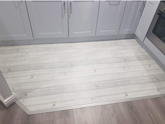 Grey Wood Stick on Roll over Existing Floor
