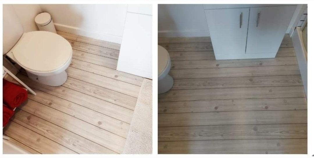 Grey Wood Effect Stick On Roll over Existing Tiles or Walls or floors