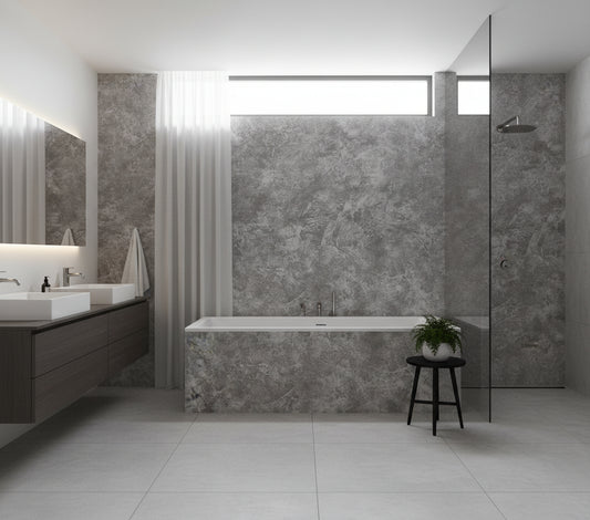 Grey Marble Bathroom Self-Adhesive Roll