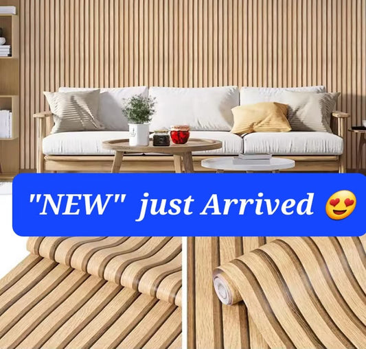 Acoustic Wood Panelling Effect Stick On Wallpaper