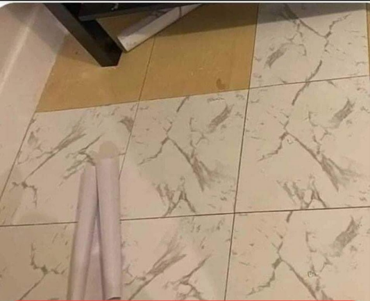 📢White Marble over Existing old Tiles ..EXTRA LARGE ROLL