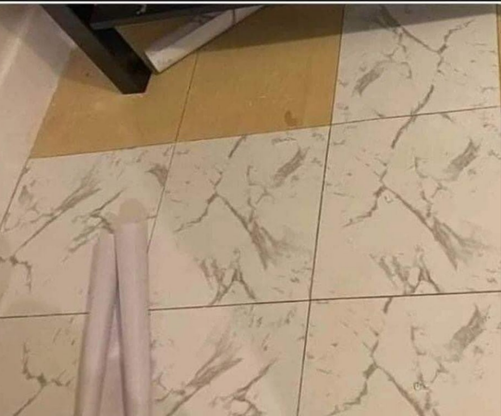 📢White Marble over Existing old Tiles ..EXTRA LARGE ROLL