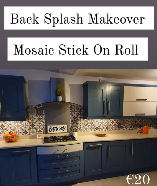 Mosaic Tile Effect Stick On Roll