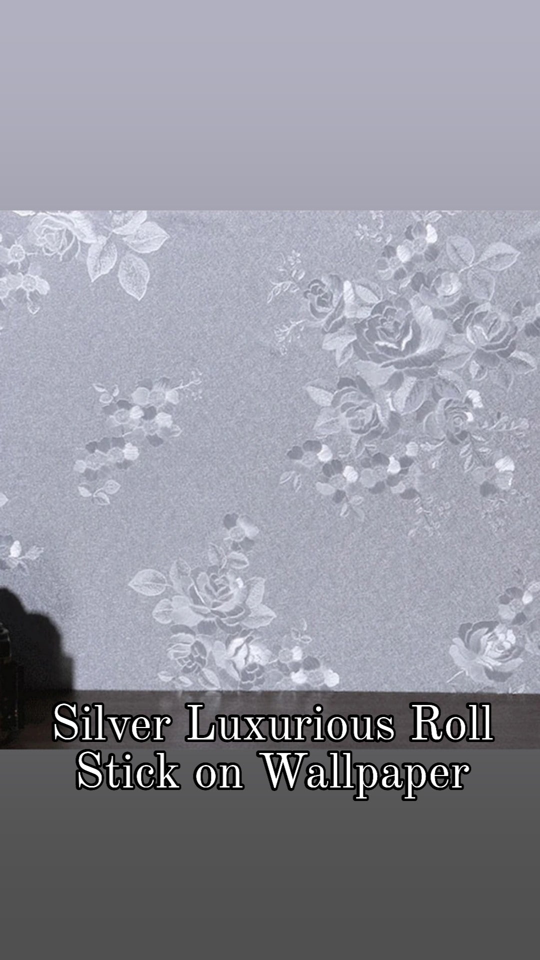 Grey / Silver Luxurious Wallpaper Extra Large 10 Metres