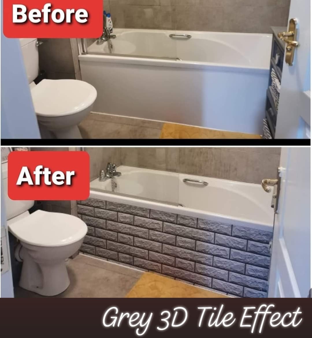 Grey 3D Tile Effect