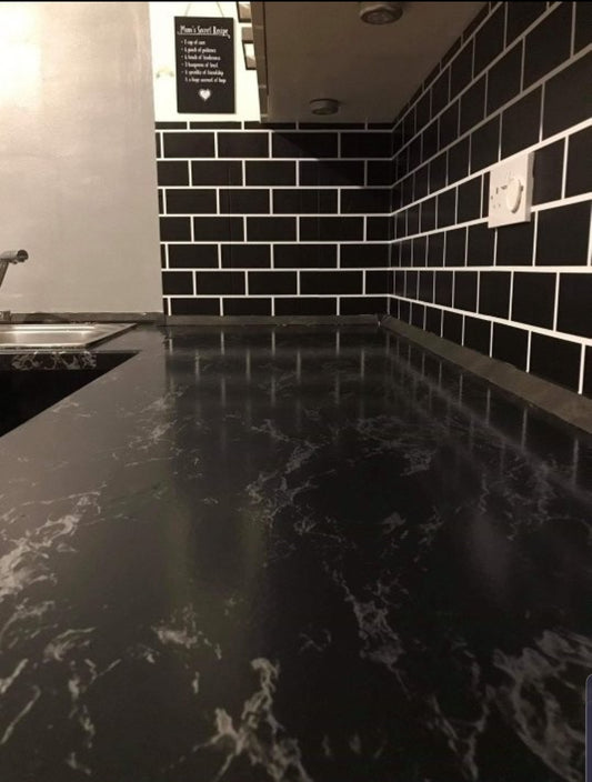 Black Tile & Marble Counter ..TWIN PK