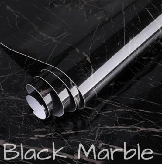 Black Marble Gloss Large Roll