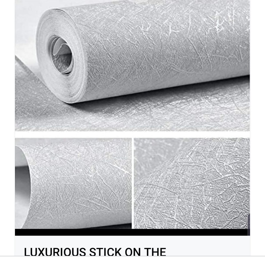 LUXURIOUS SILVER EMBOSSED THICK WALLPAPER