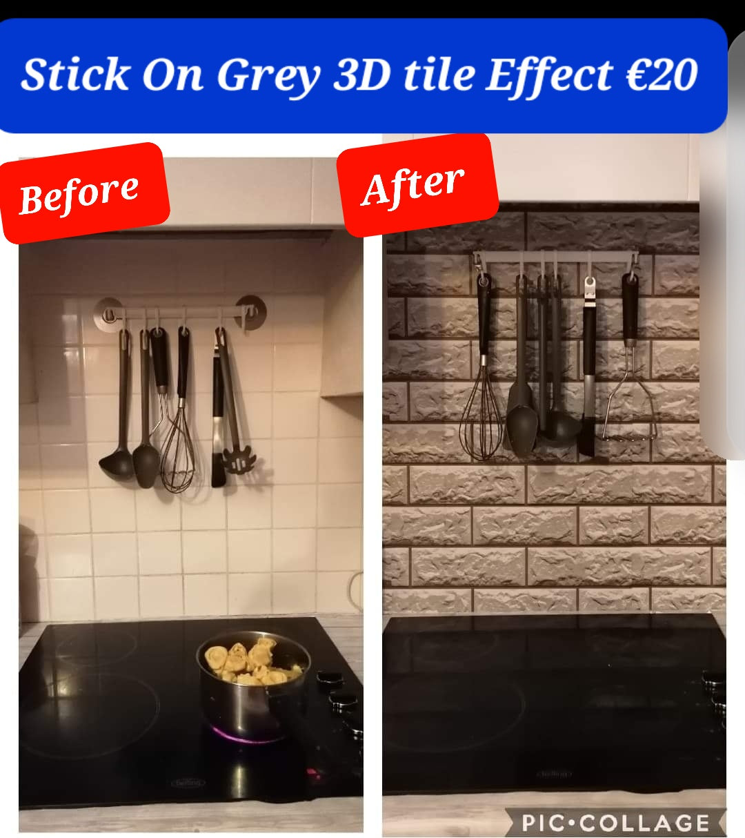 Grey 3D Tile Effect 50% Off TODAY ✅️