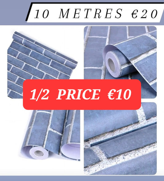 Blue Brick Wallpaper