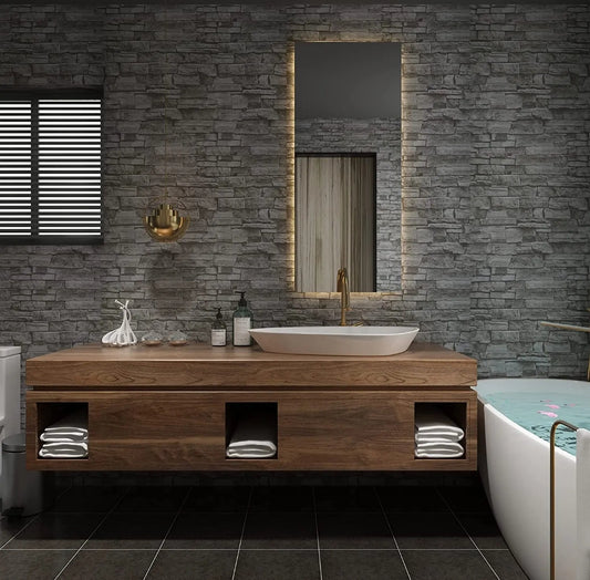 Slate Stone Effect Wallpaper for Bathrooms / Showers Etc