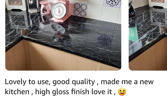 📢 50% Off This Roll Today €10 Black Granite Effect Stick On Counter Top Roll