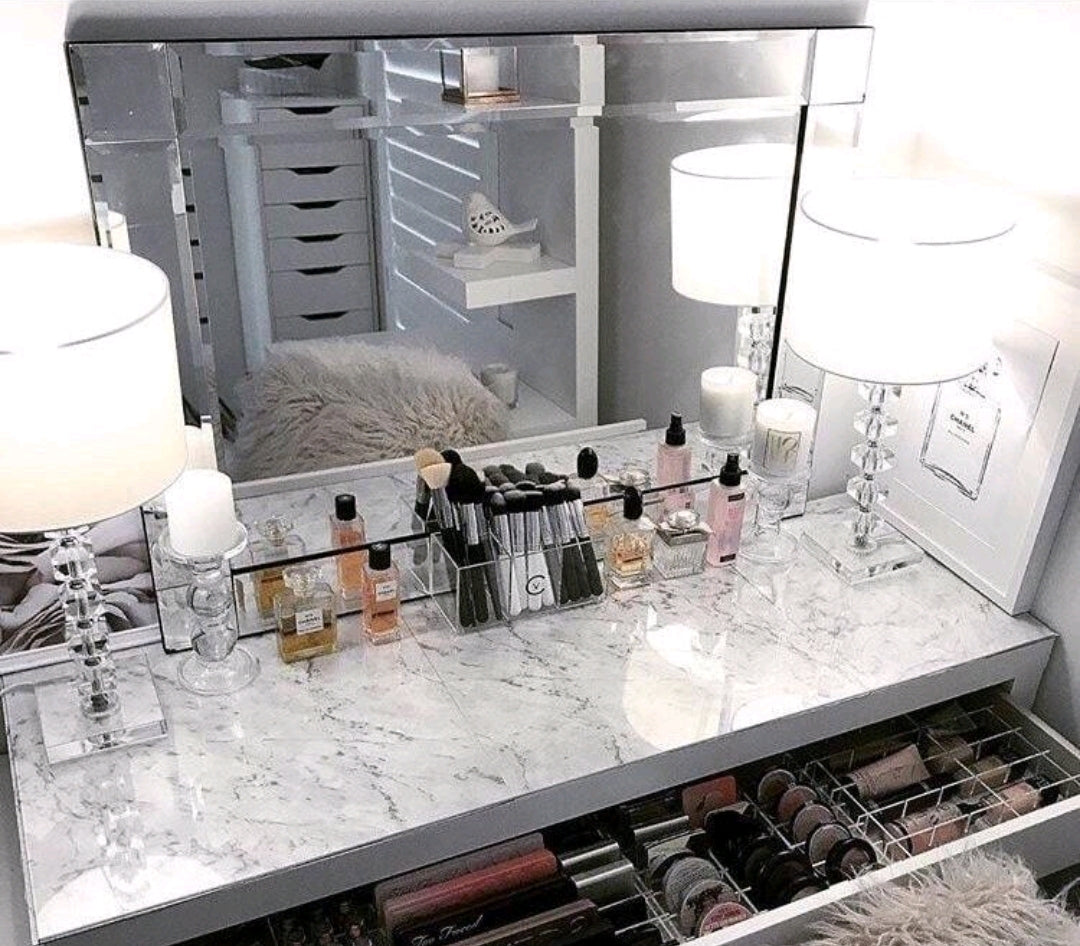 Dressing Tables Makeover Marble Roll