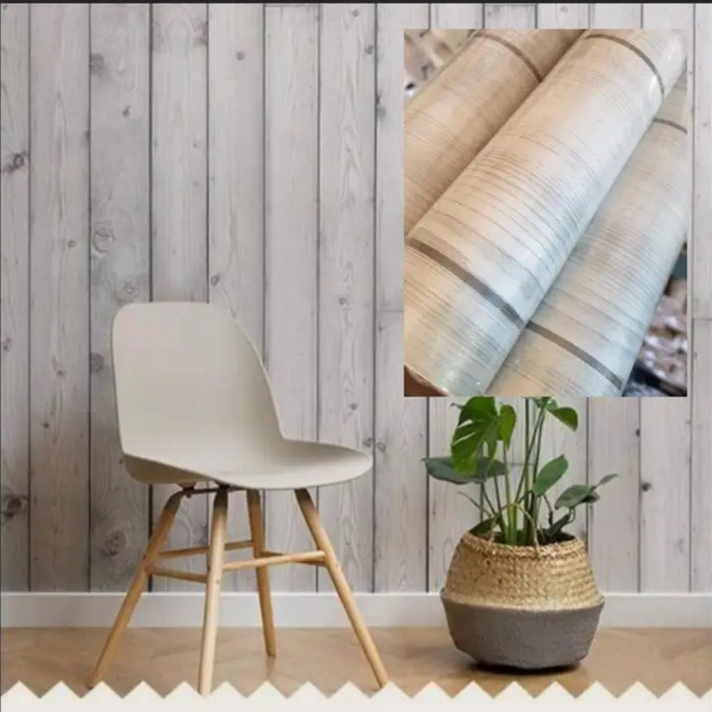 Grey Realistic Wood Wallpaper, Extra Large Roll 1000cm