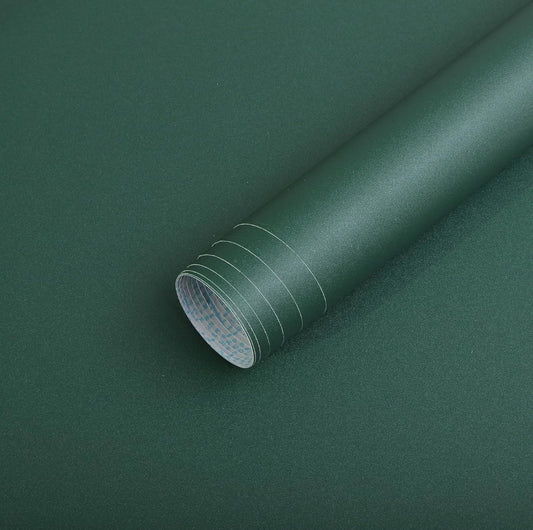 Green Extra Large Rolls Thick Embossed Wallpaper