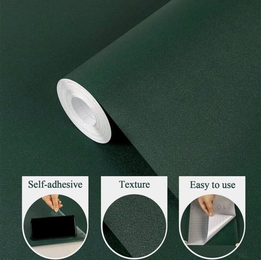 Green Embossed Wallpaper, Thicker Roll