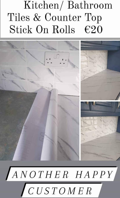 White Marble Gloss Roll over counter Top & Existing Tiles ✅️