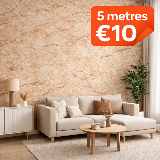 Beige Marble Gloss Self-Adhesive Wallpaper