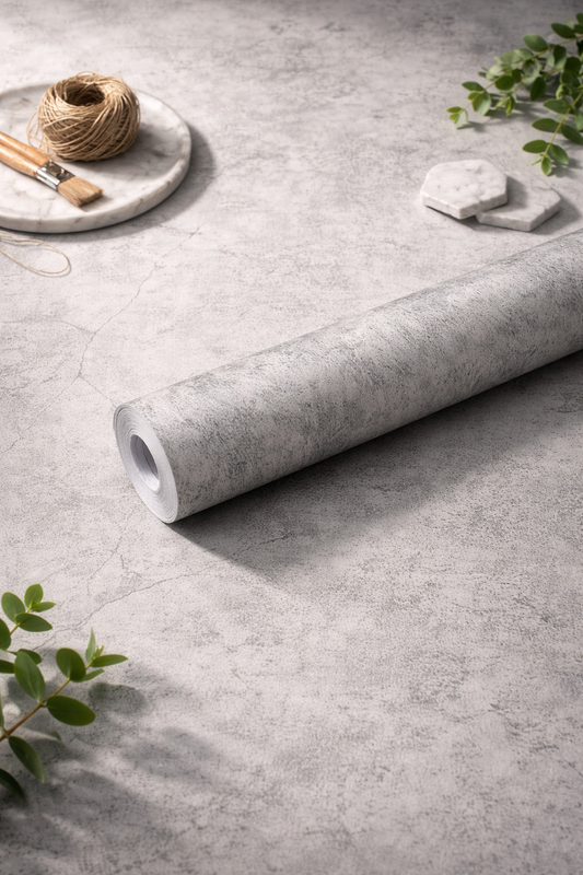 Grey Concrete Effect Luxurious Roll , FAB 👌