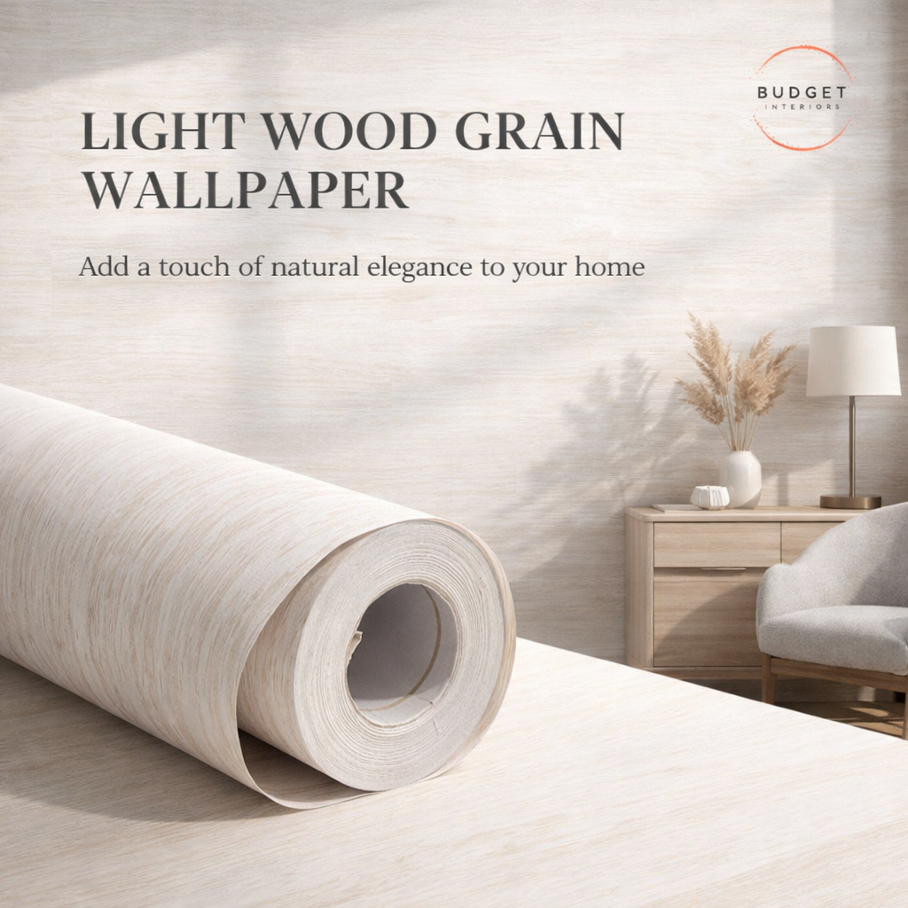 Light Wood Grain Self-Adhesive Roll - Budget Interiors