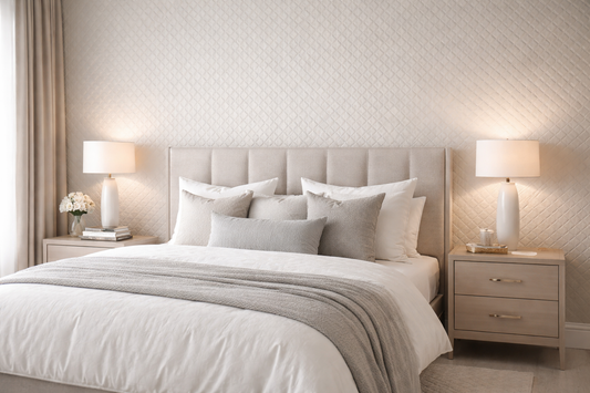 Beige 3D Luxurious Wallpaper - Budget Interiors