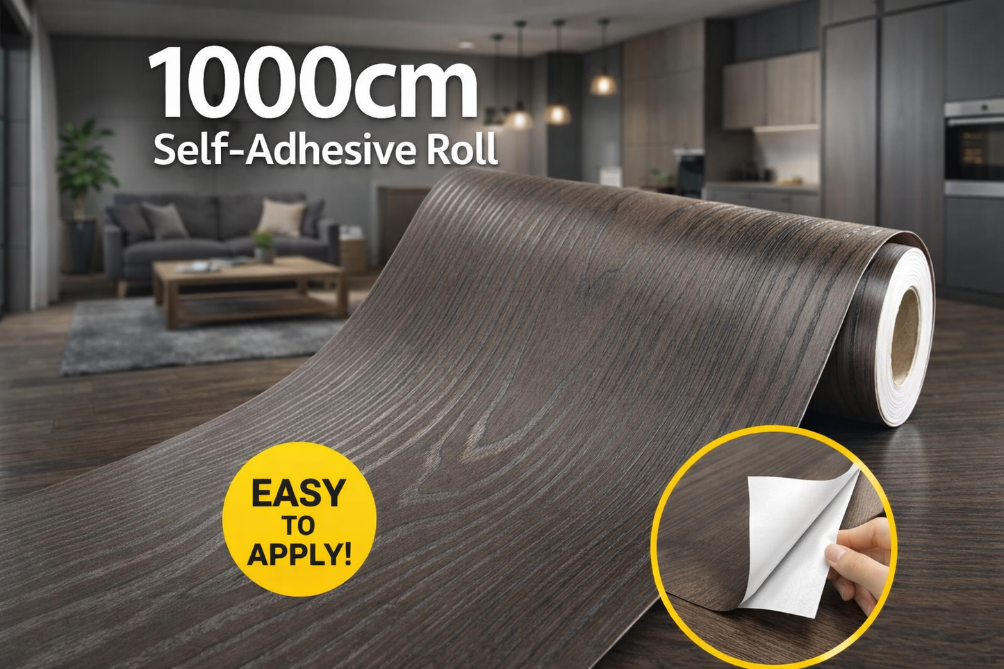 Realistic Wood Effect Self-Adhesive Roll EX-Large - Budget Interiors