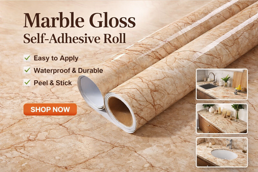 Beige Marble Gloss - Budget Interiors