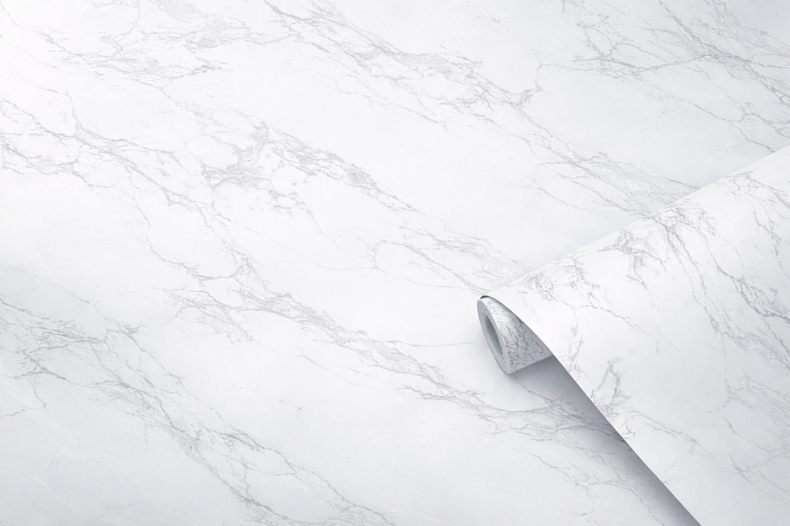 White / Grey Marble Self-Adhesive Wallpaper - Budget Interiors