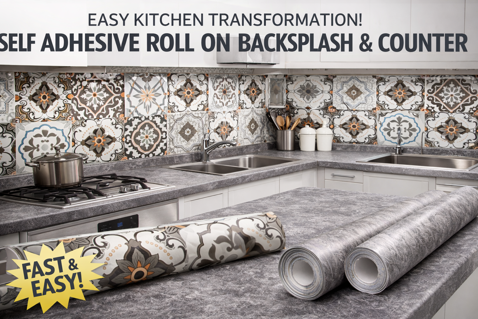 Mosaic Tile 10 Metres & Grey Marble 10 Metres .. €20 DEAL - Budget Interiors