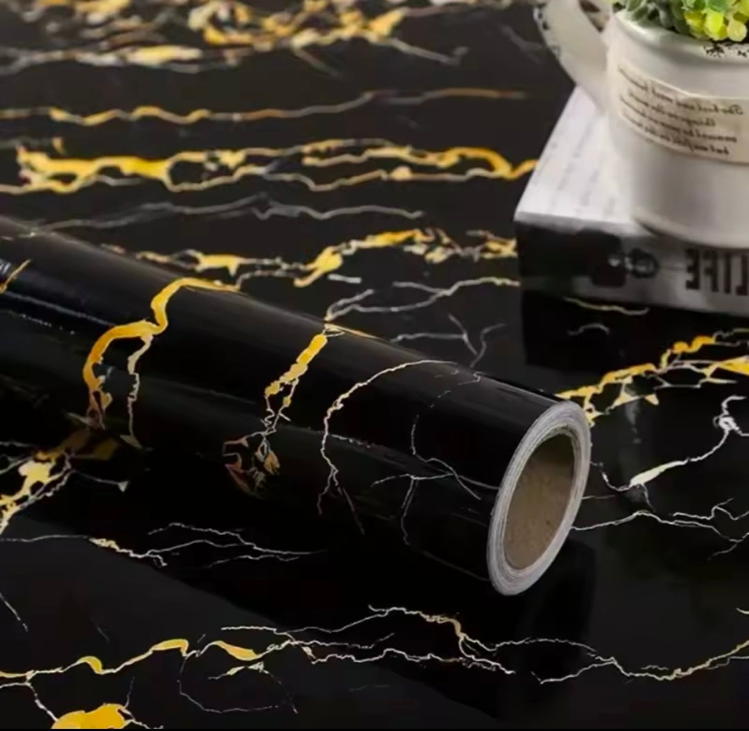 Black & Gold Marble Gloss