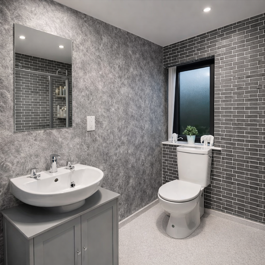 Grey Marble Roll & Grey Tile ‼️ Twin pk