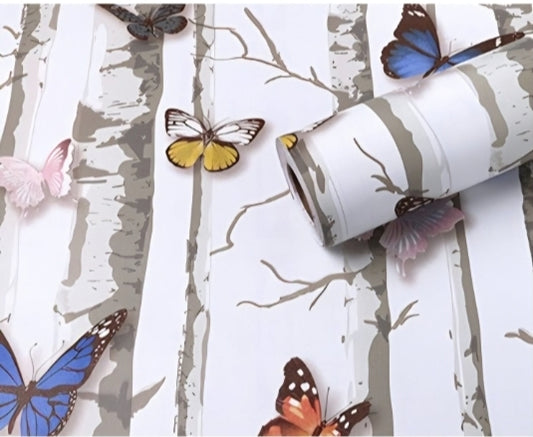 📢 1/2  PRICE TODAY €10 Butterfly Wallpaper Extra LARGE Stick on Roll