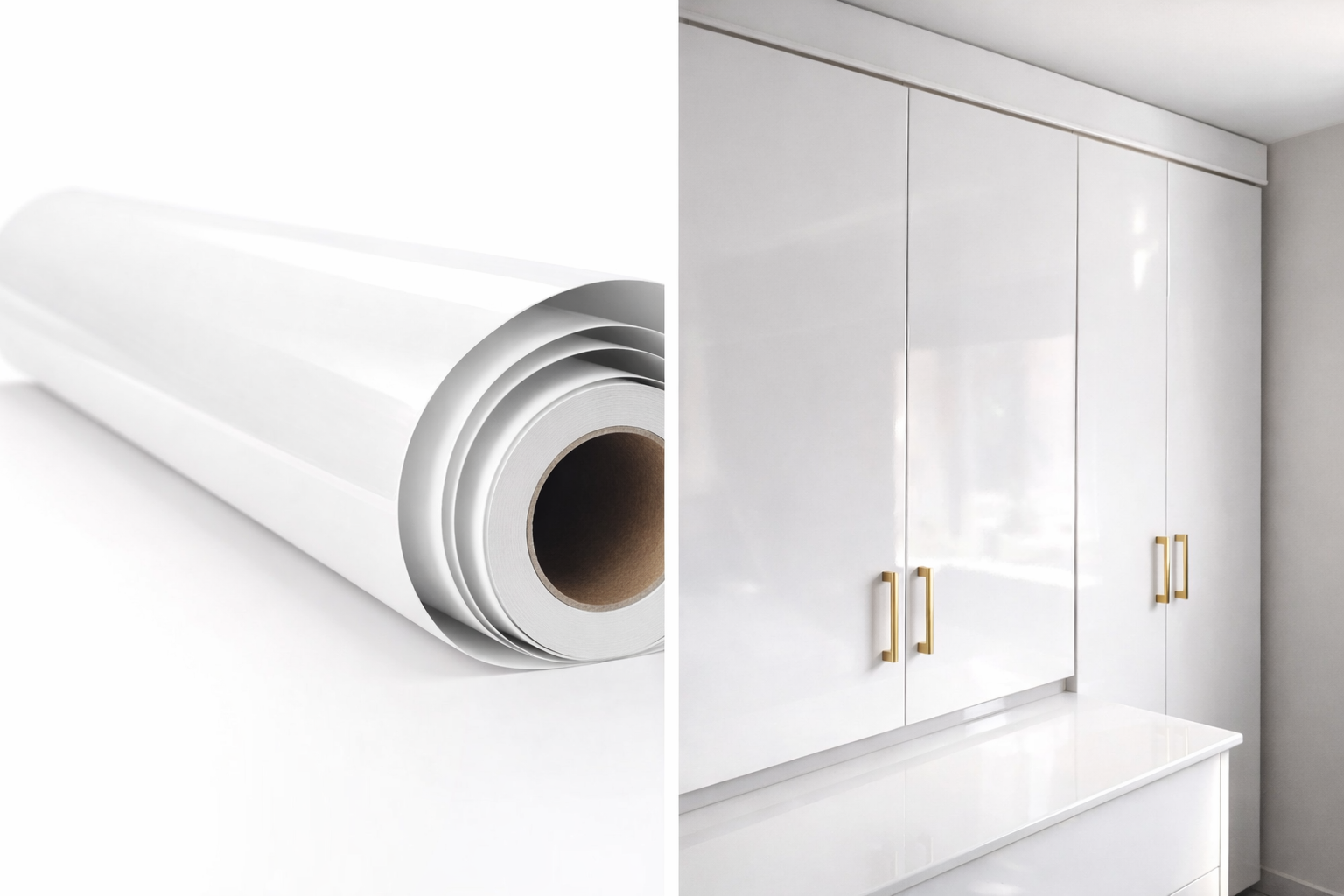 White Gloss (Heavier Quality Gloss) - Budget Interiors