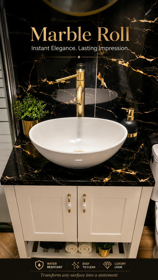 Black & Gold Marble Gloss