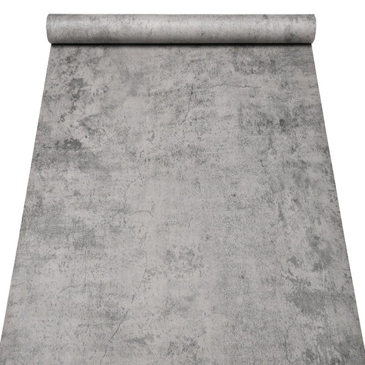 Grey luxurious 5-meter roll of wallpaper from Budget Interiors, showcasing its textured, elegant surface.