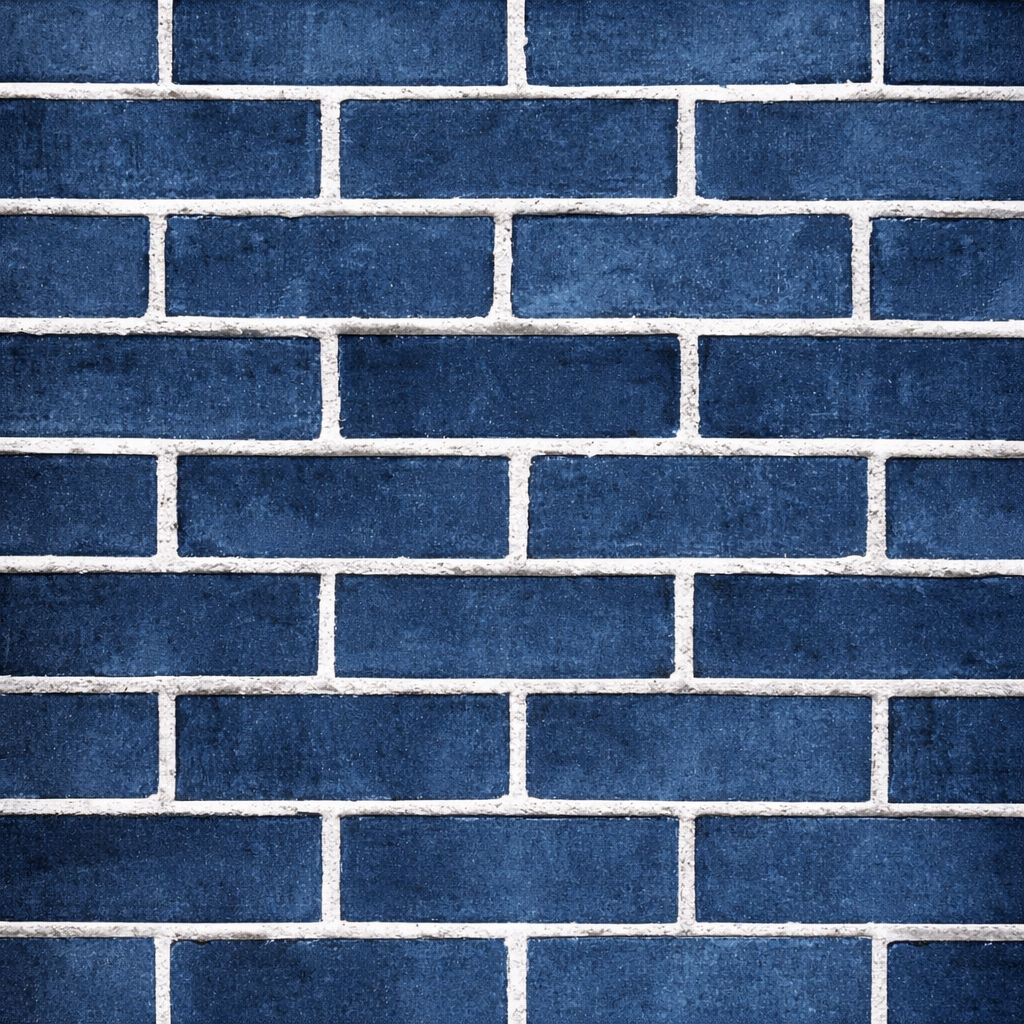 Navy Brick Wallpaper - Budget Interiors