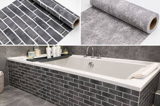 Grey Tile & Grey Mable ✅️ TWIN PK