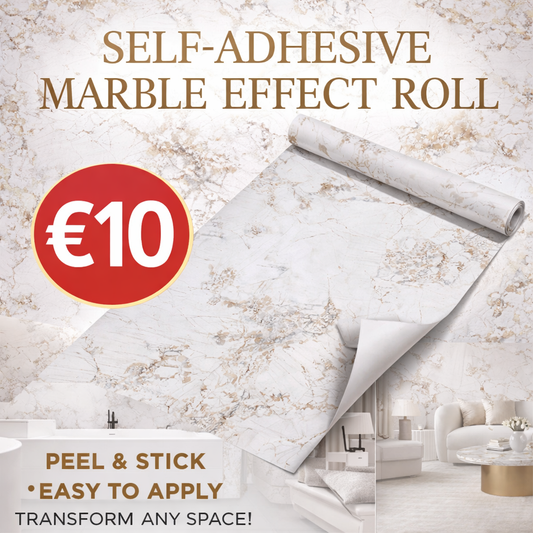 White & Gold Luxurious Marble Self-Adhesive Roll