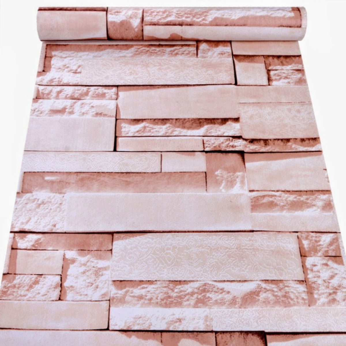 Rose 3D Brick Effect Wallpaper