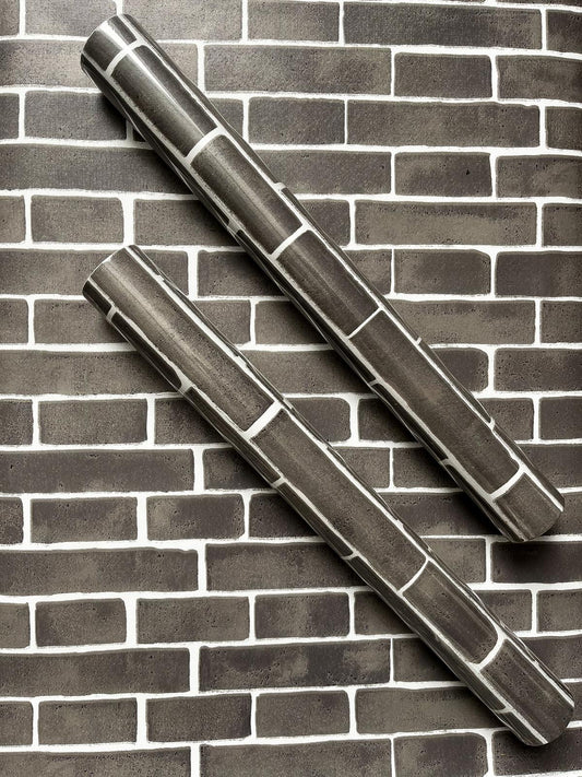 Grey Tile, Extra Large Roll Suitable for Kitchen / Bathrooms