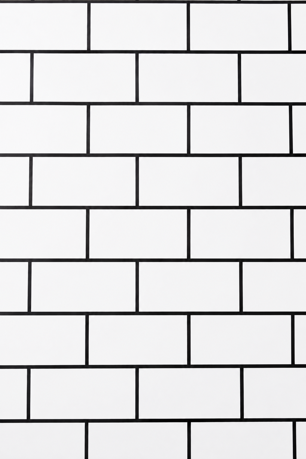 White tile extra large roll from Budget Interiors, showing a close-up of glossy, smooth ceramic tile surface for home decor.