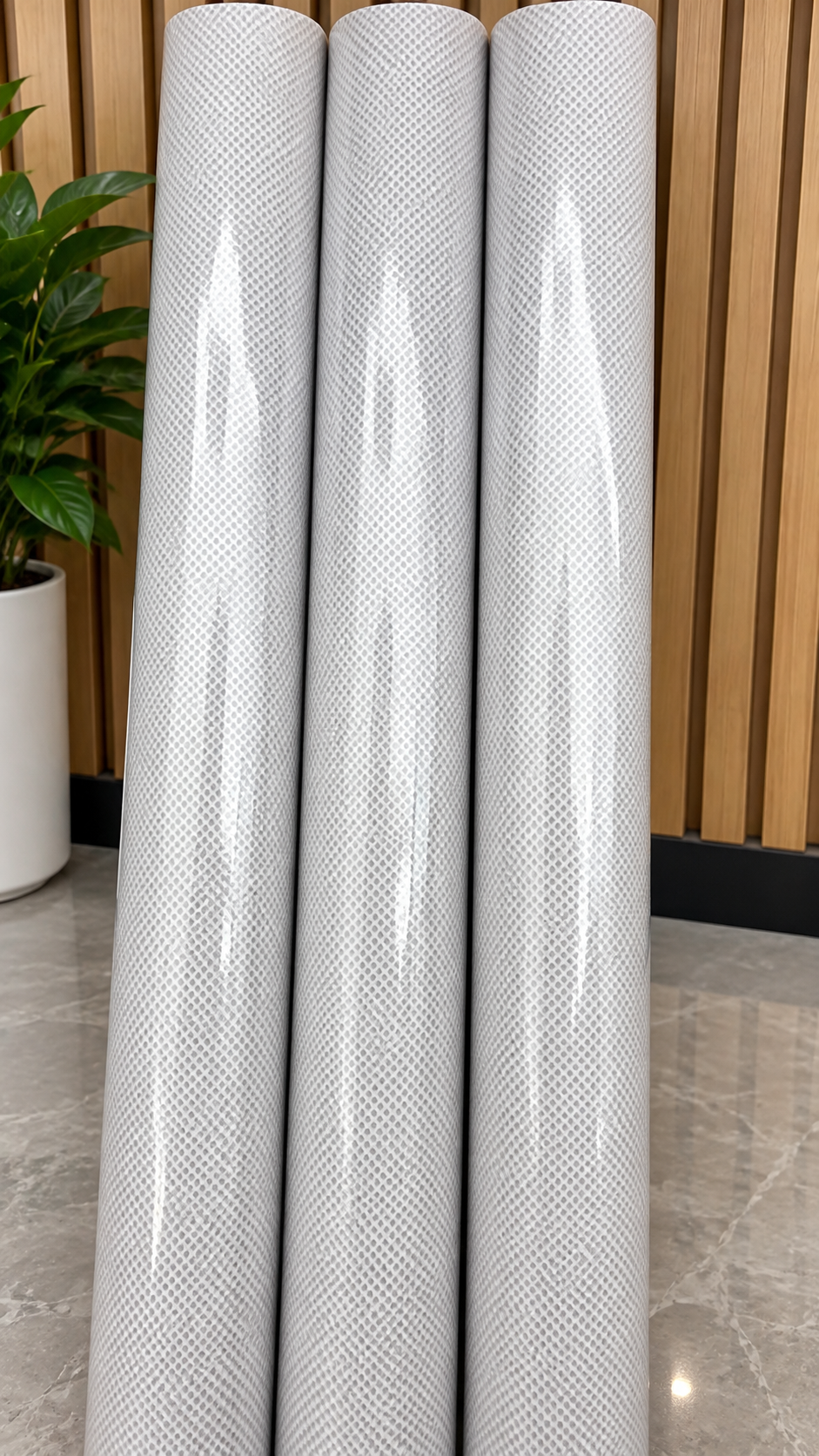 Beige & Crem Thick Linen Effect Wallpaper