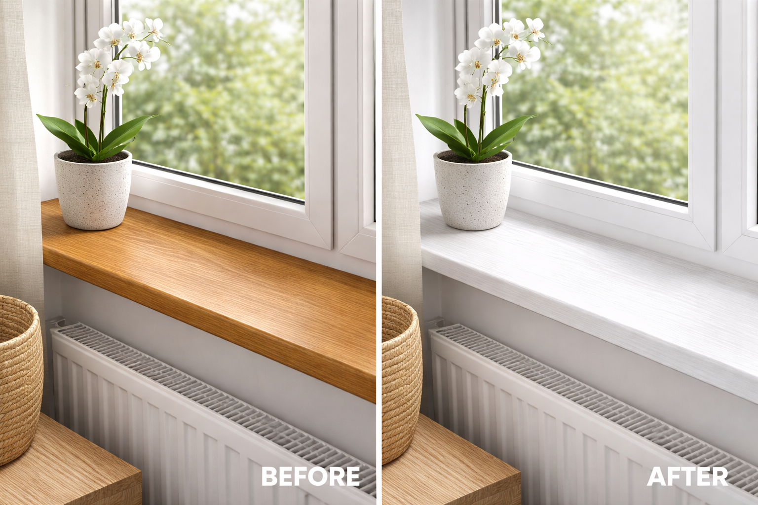 White Wood Effect Self-Adhesive Roll - Budget Interiors