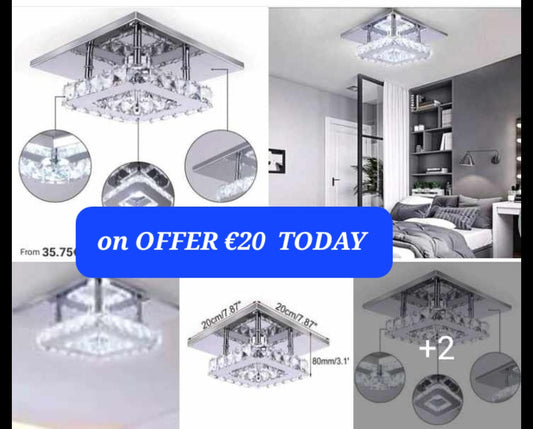 📢  50% SALE ON CRYSTAL LIGHTS  LED CEILING LIGHTS €20