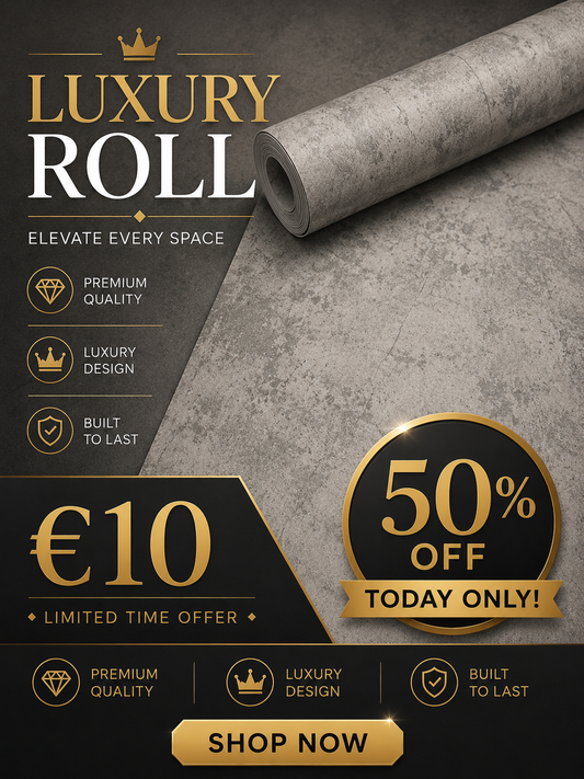Grey Luxurious Roll  5 Metre