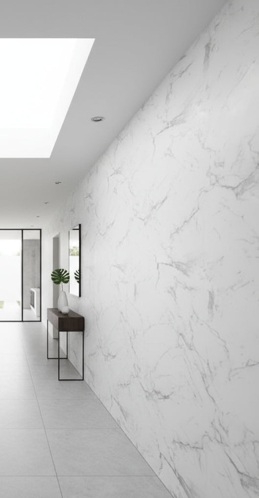 White & Grey Marble Wallpaper